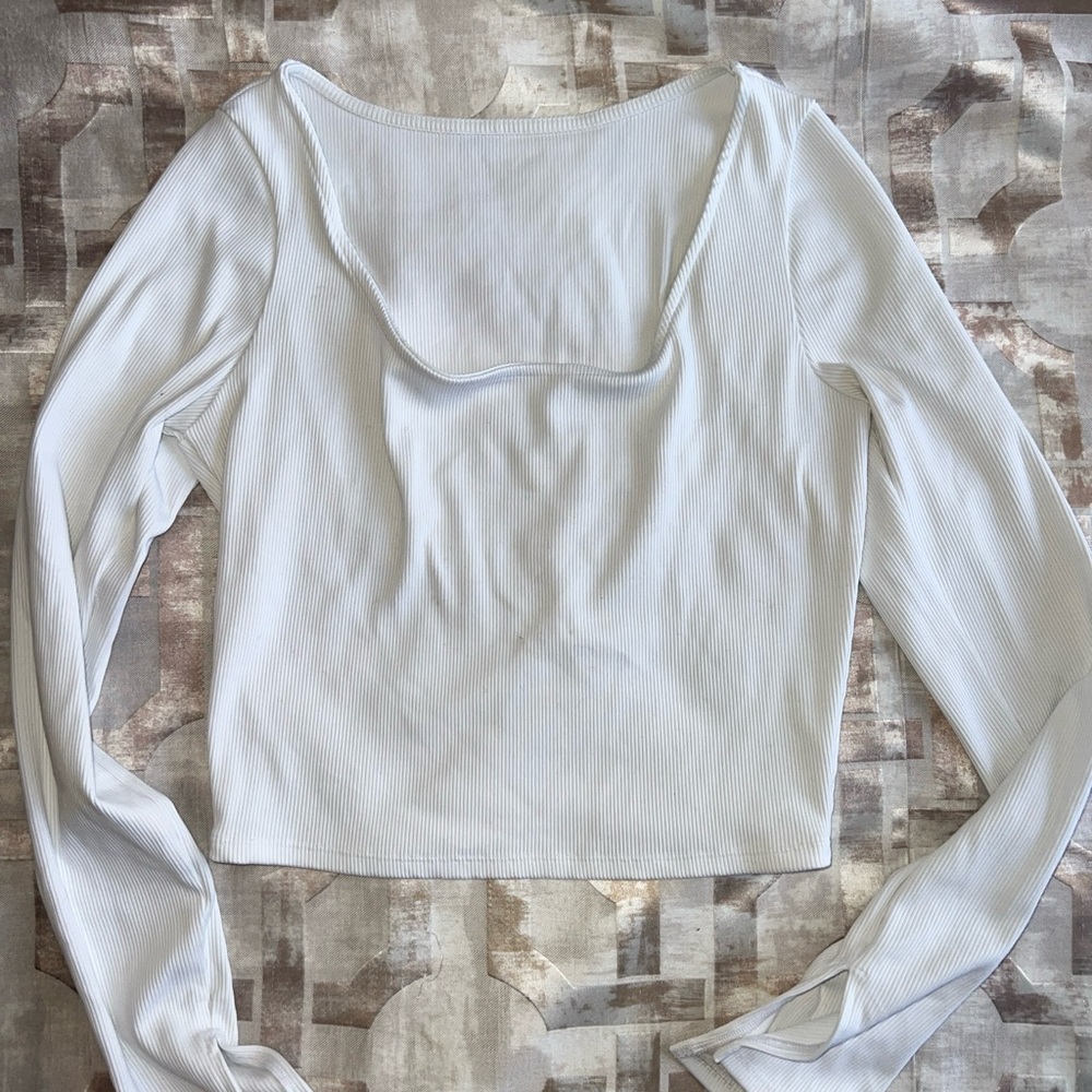 Elegant White Long Sleeve Top